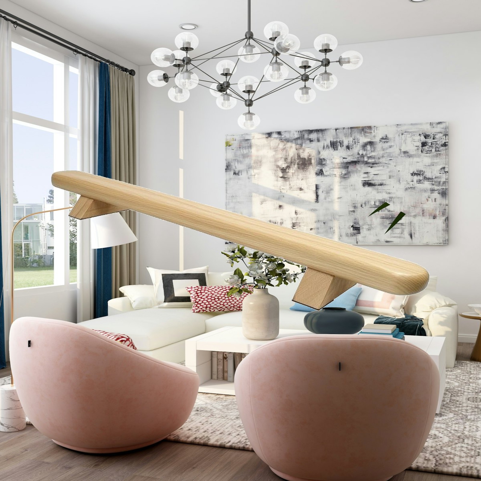 Gymnastic Bar Home - Деревянный гимнастический турник с закругленными краями