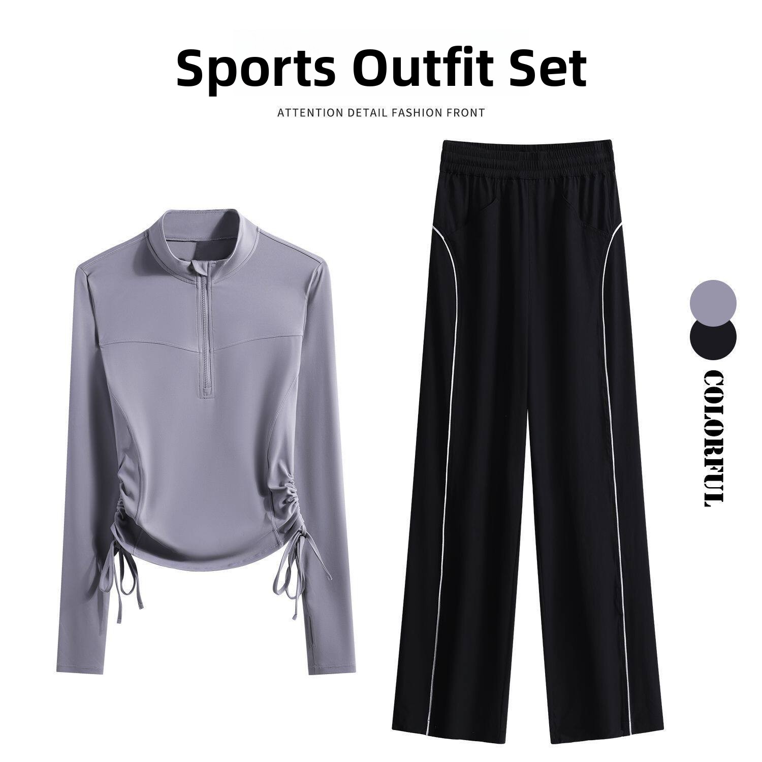 Outdoor Sport Outfit - Женский спортивный комплект для бега: быстросохнущий